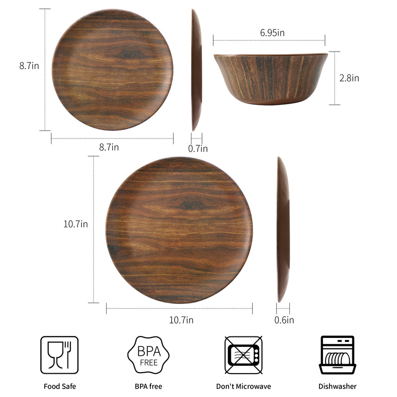 Dinnerware Collection, Mimic Rosewood Grain