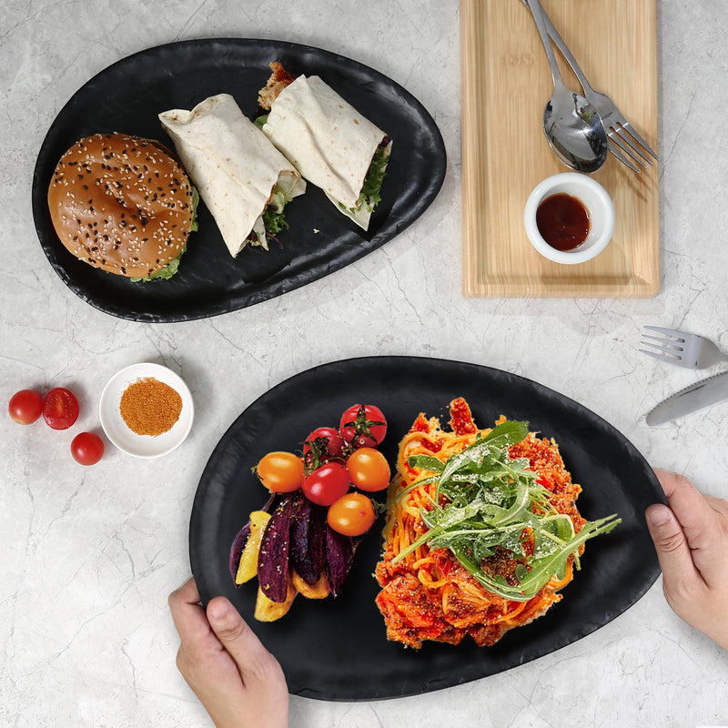 Multi-sized Serving Trays, Matte Black