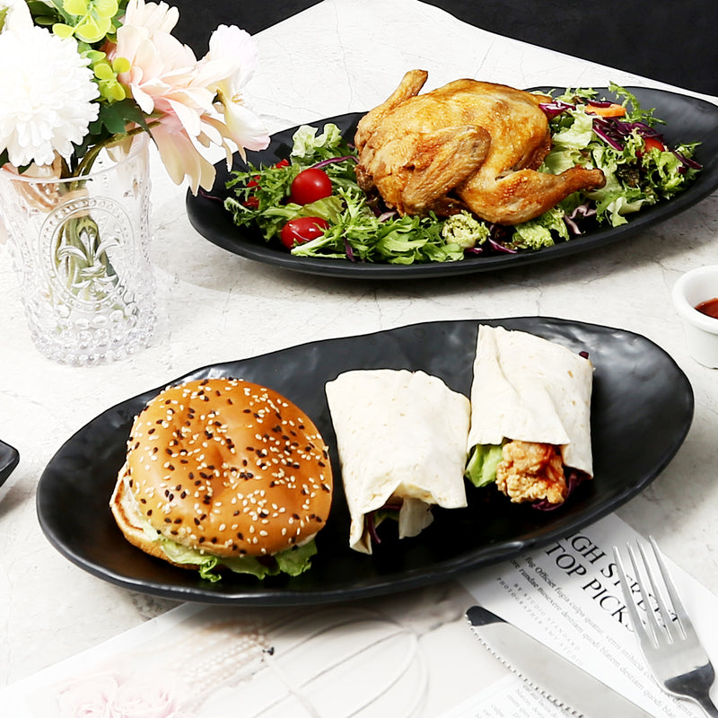 Multi-sized Serving Trays, Matte Black