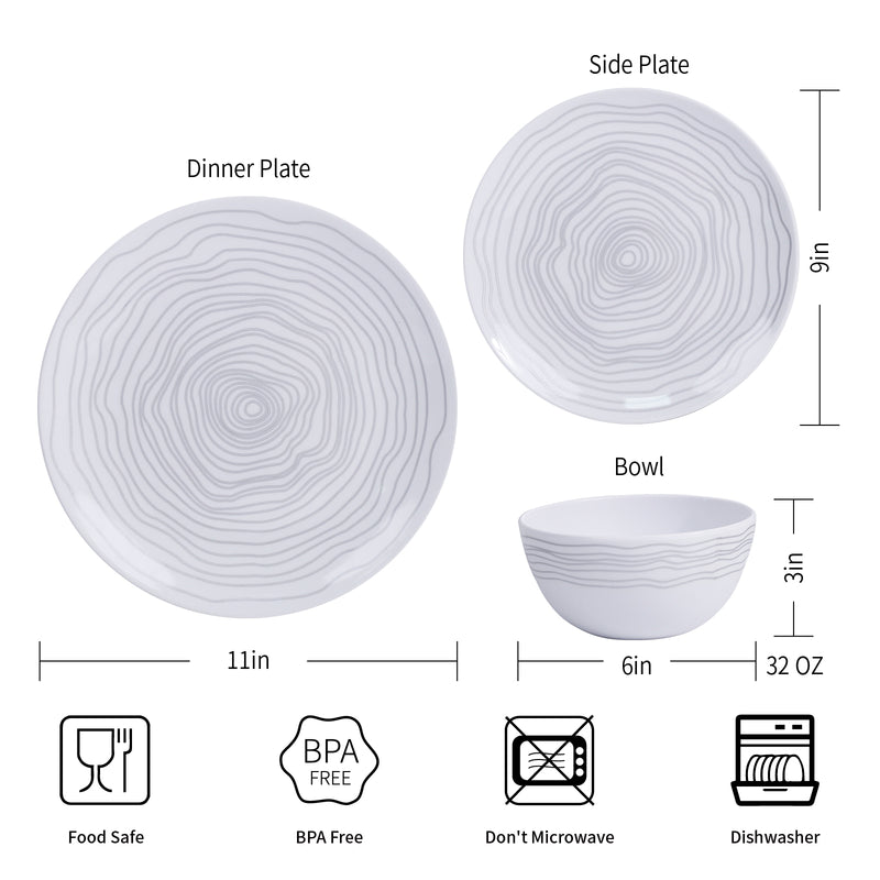 Dinnerware Collection, Growth Ring Pattern