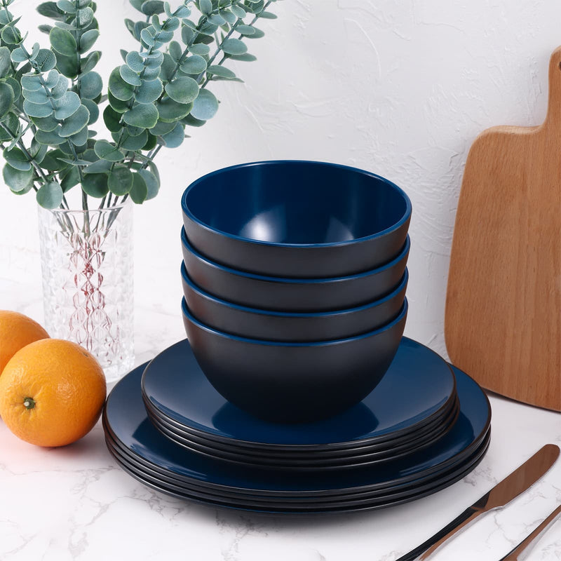 Dinnerware Collection, Black and Blue