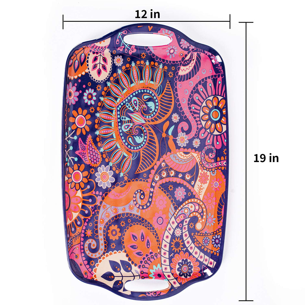 Serving Tray, Set of 2, Paisely