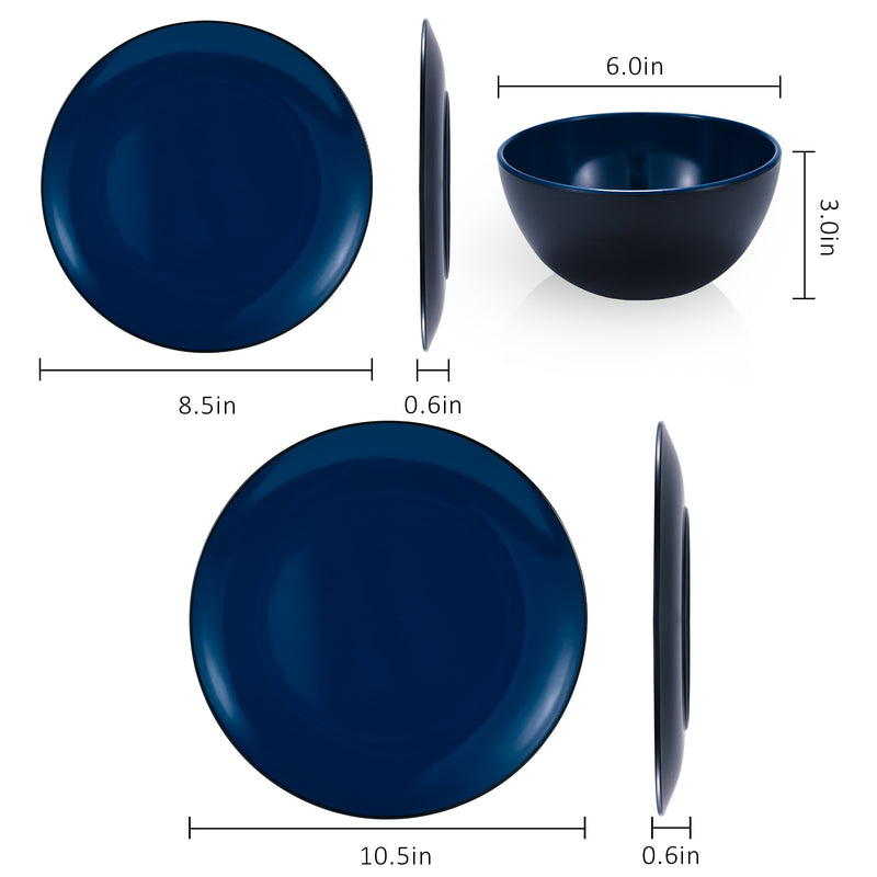 Dinnerware Collection, Black and Blue