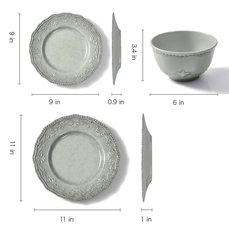 Dinnerware Collection, Vintage Grey