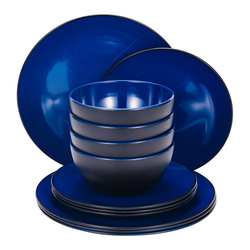 Dinnerware Collection, Black and Blue