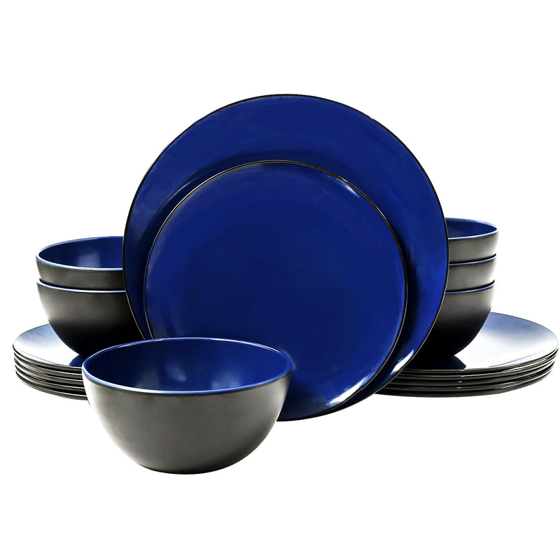 Dinnerware Collection, Black and Blue